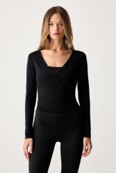 Le Privé átlapolós női SOFTSKIN BALLET TOP - fekete XL