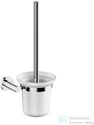 Omnires MODERN PROJEKT fali WC kefe, matt üveg tartóval, króm MP60620CR (MP60620CR)
