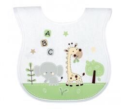 Sevi Baby Bavețică din material frotir cu închidere cu velcro Elefant și Girafă 17-202 Bavata