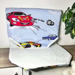  Pamut derékalj gumipántokkal, ovis fektetőre 130 x 56 cm - Kék villám Verda