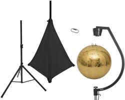  EUROLITE Set Mirror ball 50cm gold with stand and tripod cover black (20000707)
