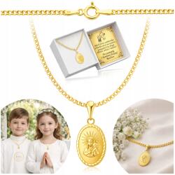Golden Haus Arany Lánc Medál 925 Kislánynak, Fiúnak Áldozásra, Keresztelőre (ŁAŃCUSZEK PANCERKA NASZYJNIK KOMUNIA GRAWER)