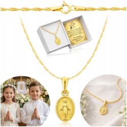 Golden Haus Arany Lánc És Medál Csodaszép 925 Ezüst Keresztelőre Gravírozás (naszyjnik dla chłopca dziewczynki pamiątka )