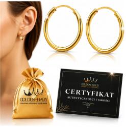 Golden Haus Arany Karika Fülbevaló 1, 5 CM Kicsi Finom Pr. 925 Aranyozott Kreol (złote kolczyki na ucho damskie kreol gładkie)