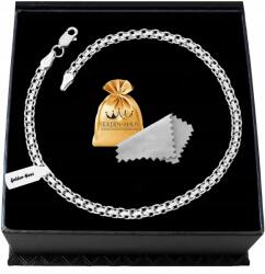 Golden Haus Ezüst Férfi Szövött Karkötő Bismark 20CM 925 Ezüst Neki Férj Fia (Srebrna bransoletka męska do dziadka chłopaka)