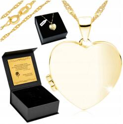 Golden Haus Arany Nyaklánc Szív Lánc Medál Ezüst 925/585 Ajándék Gravírozás