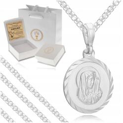 Golden Haus Ezüst Bismark Lánc Medál Pr. 925 Isteni Anya Madonna Gravírozás
