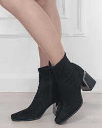 MARQUIIZ Botine dama negre cu toc gros 2908A 19 (2908ABLACK-38)