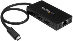 StarTech 3pt Usb 3.0 Hub - Usb-c + Gbe Host Connector-usb Type-c Hub (hb30c3a1ge)