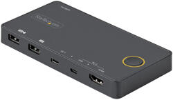 StarTech 2 Port Hybrid Usb-c Kvm Switch Kvm Switch - 4k 60hz Hdmi 2.0 (sv221huc4k)
