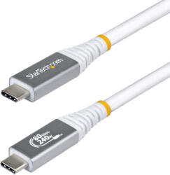StarTech 1.5m Usb4 Cable Usb-c 80gbps Certified 8k120/dp2.1/240w/80gbp (cc150cm80gusb4cablew)