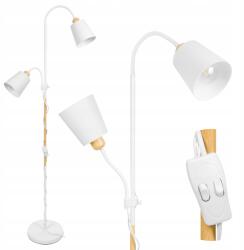 LEDLUX Álló padló lámpa 2xE27 modern fehér Állítható nappali Loft (LAMPA Podlogowa E27 LPD-005 WHITE)