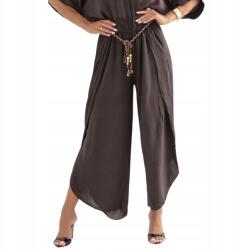 Och Bella Női nyári nadrág széles baggy aladdin palazzo hárem csokoládé S (BI-81378-dk brown-S)