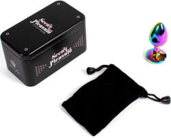 Secret Play Toys-Plug Anal Metalic Multicolor Mărime S 7 cm