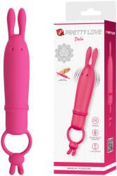 Pretty Love For Him-Delia Rabbit Vibrator cu Inel de Rezistență-Silicon, 10 Vibrator