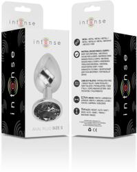 Intense Anal Toys-Plug Anal din Aluminiu cu Cristal Negru