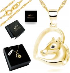 Golden Haus Aranyos Női Ló Nyaklánc 925 Ezüst Aranyozott Ingyenes Ajándékok (Damski naszyjnik łańcuszek dla niej żony mamy)