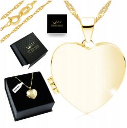Golden Haus Elegáns Arany Női Nyaklánc Szív Díszített Puzder Ezüst PR. 925 (Damski naszyjnik łańcuszek dla niej żony mamy)