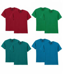 Gildan 4X2 db-os, antikolt színű pólócsomag Gildan kereknyakú póló, antikolt cherry red, -irish green, -jade dome, -sapphire-3XL (GI5000antique-8-3XL)