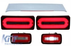 KITT Teljes LED-es hátsó lámpa szett ködlámpával MERCEDES G W463 89-15, dinamikus, piros (COTLMBW463LBRFL)