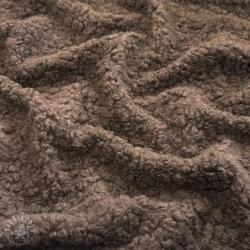  Kabát anyag TEDDY BOUCLÉ dark brown