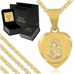 Golden Haus Arany Női Nyaklánc 585 925 Szív Medál Szív Hosszú 60 CM 3 MM (Damski złoty naszyjnik łańcuszek dla siostry)
