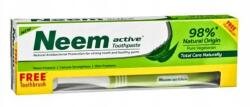 Neem Jyoti Lab Fogkrém aktív Neem Tiszta vegetáriánus 200g ingyenes fogkefe (8902102230564)