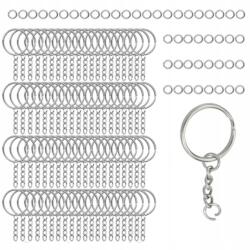  Láncos karikák kulcstartókhoz 25 mm 100db alap 8 mm 100x karikák (Kółka z łańcuszkiem do breloków 25 mm 100szt)