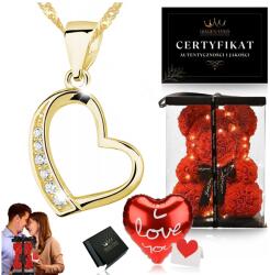Golden Haus Arany Nyaklánc Szívecskével Celeb Pr. 925/585 Maci Rózsa Led Szett