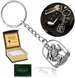  Kulcstartó Szent Kristály Ezüst 925 Oxidált Amulett Gravírozás Ajándék Gravírozás - allegro - 17 450 Ft