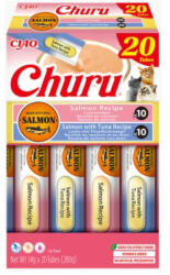 Inaba Foods INABA Churu Variety, Somon și Ton, cutie recompense fără cereale pisici, (topping), 280g