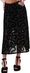 KILLSTAR fustă midi damă KILLSTAR - SERPENTES - negru - KSRA015216