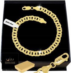 Golden Haus Arany Férfi Garibaldi Szövött Karkötő 21 CM 6 MM Minta 925 Aranyozott+gravírozás (Gruba bransoletka branzoletka garibaldka 585)