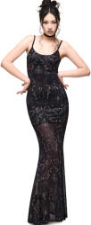 KILLSTAR rochie lungă damă KILLSTAR - MARIPHA - neagră - KSRA015366