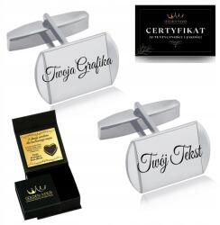 Golden Haus Ezüst Mandzsettagomb Gravírozással 925 Férfi Esküvői Ezüst Minta 925