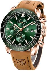 BENYAR BY-5140 , Ceas barbatesc sport, cronograf, cuart, curea piele, waterproof 3ATM, data automata, sticla hardlex Ceas