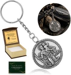  Kulcstartó Szent Kristály Ezüst 925 Oxidált Amulett Gravírozás Ajándék Gravírozás - allegro - 28 830 Ft