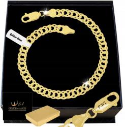 Golden Haus Arany Férfi Rombusz Szövésű Karkötő 21 CM 7, 5 MM Minta 925 Aranyozott Gravírozás (Gruba bransoletka branzoletka dla faceta 585)