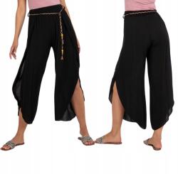 Och Bella Női nyári nadrág széles baggy aladdin palazzo háremnadrág fekete L (BI-81378-black-L)