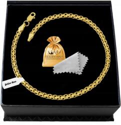 Golden Haus Aranyozott Női Szövött Karkötő Bismark 22 CM 3 MM Ezüst 925 (Bransoletka złota damska 925 585 dziewczyny)
