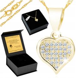 Golden Haus Arany Nyaklánc Szív 925/585 Ajándék Unoka Lányának Születésnapra+gravírozás