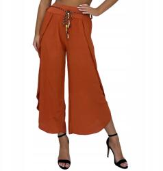 Och Bella Női nyári nadrág széles baggy aladdin palazzo háremnadrág vörös M (BI-81378-dk orange-M)