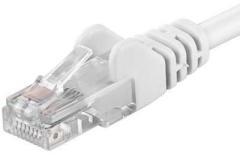 PremiumCord Patchcord UTP RJ45-RJ45 Cat. 6, 1.5m, alb, "UTP-6-1.5-W (UTP-6-1.5-W)