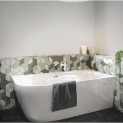 becrisa Cada freestanding de colt Angolo MB03D, dreapta, acril, 150 x 75 x 58 cm (50326425)