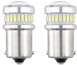 AutoHelix MSA Set 2becuri auto CANBUS 3014 24SMD + 3030 6SMD, Alb 12V/24V (AX_02448)