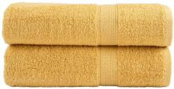 vidaXL Prosoape de baie premium, SOLUND 2 buc auriu 100x150cm 600gsm GartenMobel Dekor (137287) Prosop