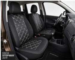  Huse scaune auto Dacia Sandero Stepway II 2019+ premium piele ecologica romb (210726-6)