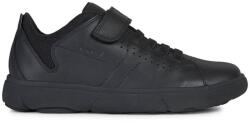 GEOX Geox, Bőrsneaker hálós részletekkel, Fekete, 30 EU (J02AZB04314C9999-30)