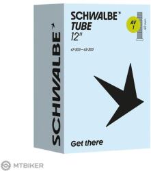 Schwalbe 12x1.75-2.50" belső, autószelep 40 mm (AV szelep - autószelep)