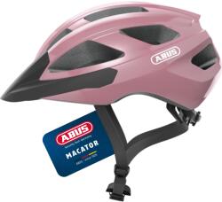 ABUS road bike helmet Macator - sporty bike helmet for beginners - also for pigtail wearers - for women and men - shiny pink, size M - 67335 (67335)
